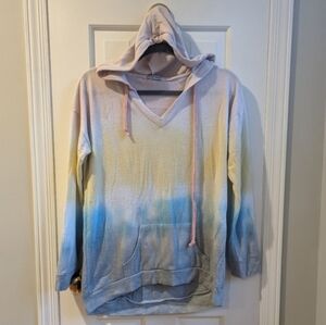 NWT Women's Hoodie Sweater Soft Rainbow Indie Boho Theo & Spence Small